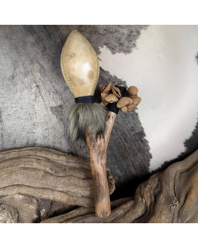 Shamanic Leather Shaker + Kenari
