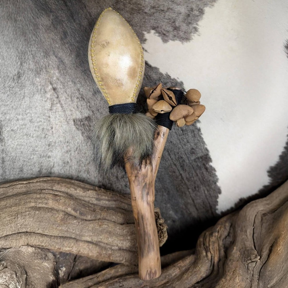 Shamanic Leather Shaker + Kenari