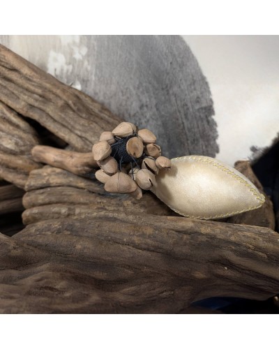 Shamanic Leather Shaker + Kenari