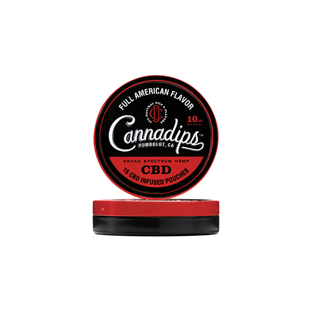 CannaDips Full American Flavor • 10 mg • 15 CBD pouches