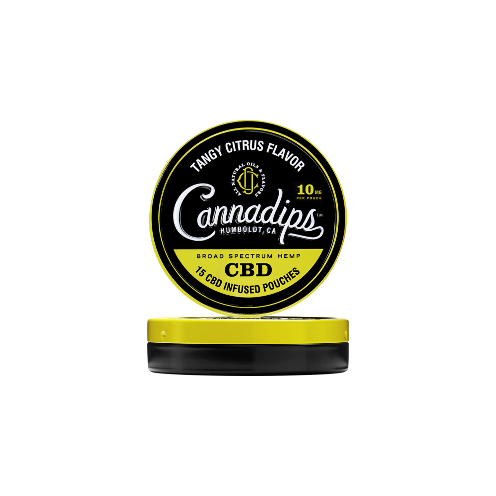 CannaDips • Tangy Citrus Flavor • 10 mg • 15 CBD pouches