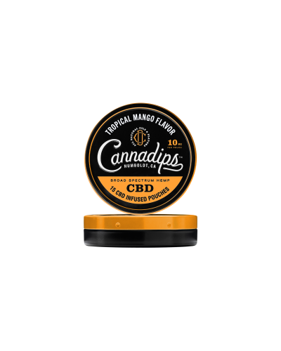 CannaDips Tropical Mango Flavor • 10 mg • 15 CBD pouches