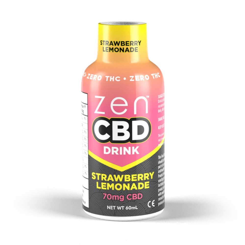 ZenCBD Drink Strawberry-Lemonade • 70mg CBD • 60ml