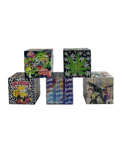 Aluminium Magic Square Grinder • Mixed Design • 4 parts