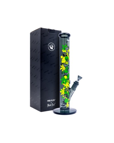 Fire-Flow x Black Leaf • Glass Bong THC Molecule • 40cm