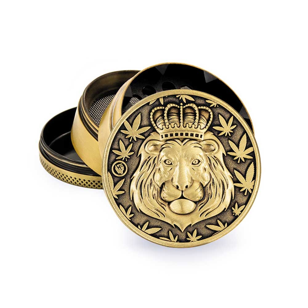 Metal Grinder • Gold Lion • ⌀50 mm • 4-parts