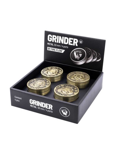Metal Grinder • Gold Lion • ⌀50 mm • 4-parts
