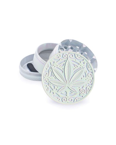 Metal Grinder • Icy Pearl Trance Leaf • ⌀50 mm • 4-parts