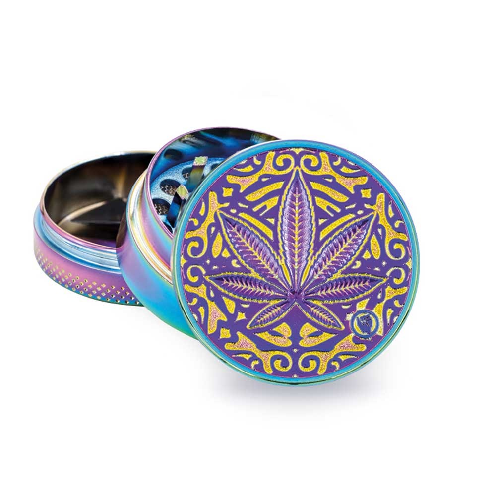 Metal Grinder • Icy Trance Leaf • ⌀40 mm • 3 parts