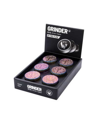Metal Grinder • Icy Trance Leaf • ⌀40 mm • 3 parts