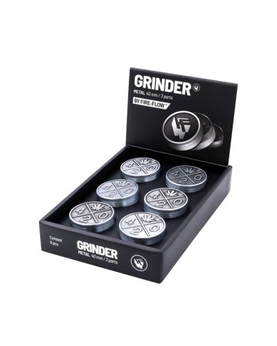 Metal Grinder Silver 420 Logo • ⌀40 mm • 3-parts