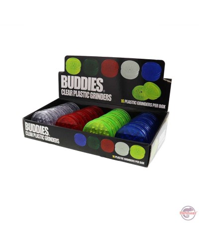 Plastic Grinder • Buddies • 58mm • 2-part • 16 stuks