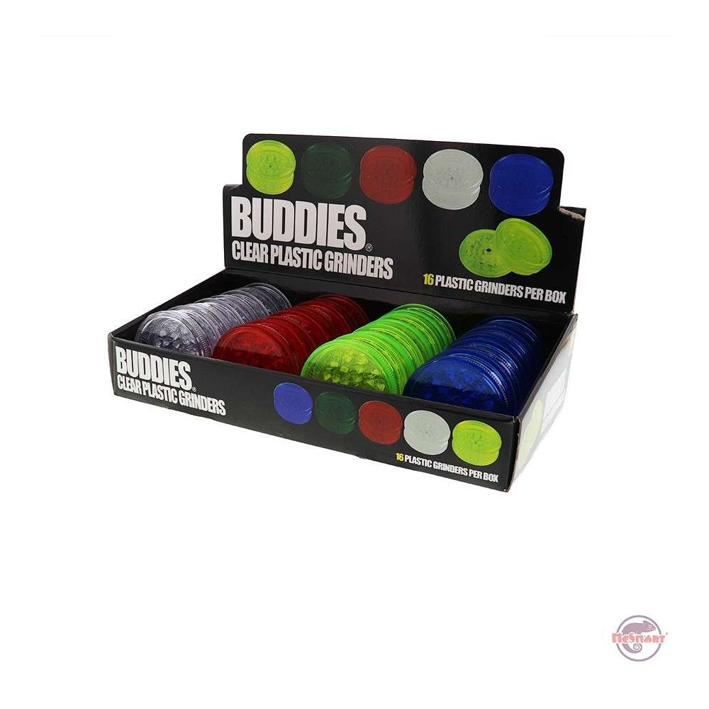 Plastic Grinder • Buddies • 58mm • 2-part • 16 stuks