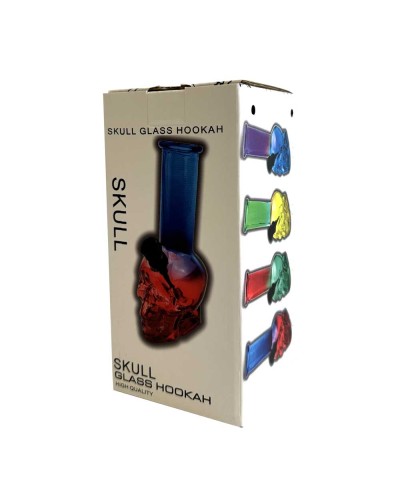 Skull Glass Hookah Rasta • 15cm