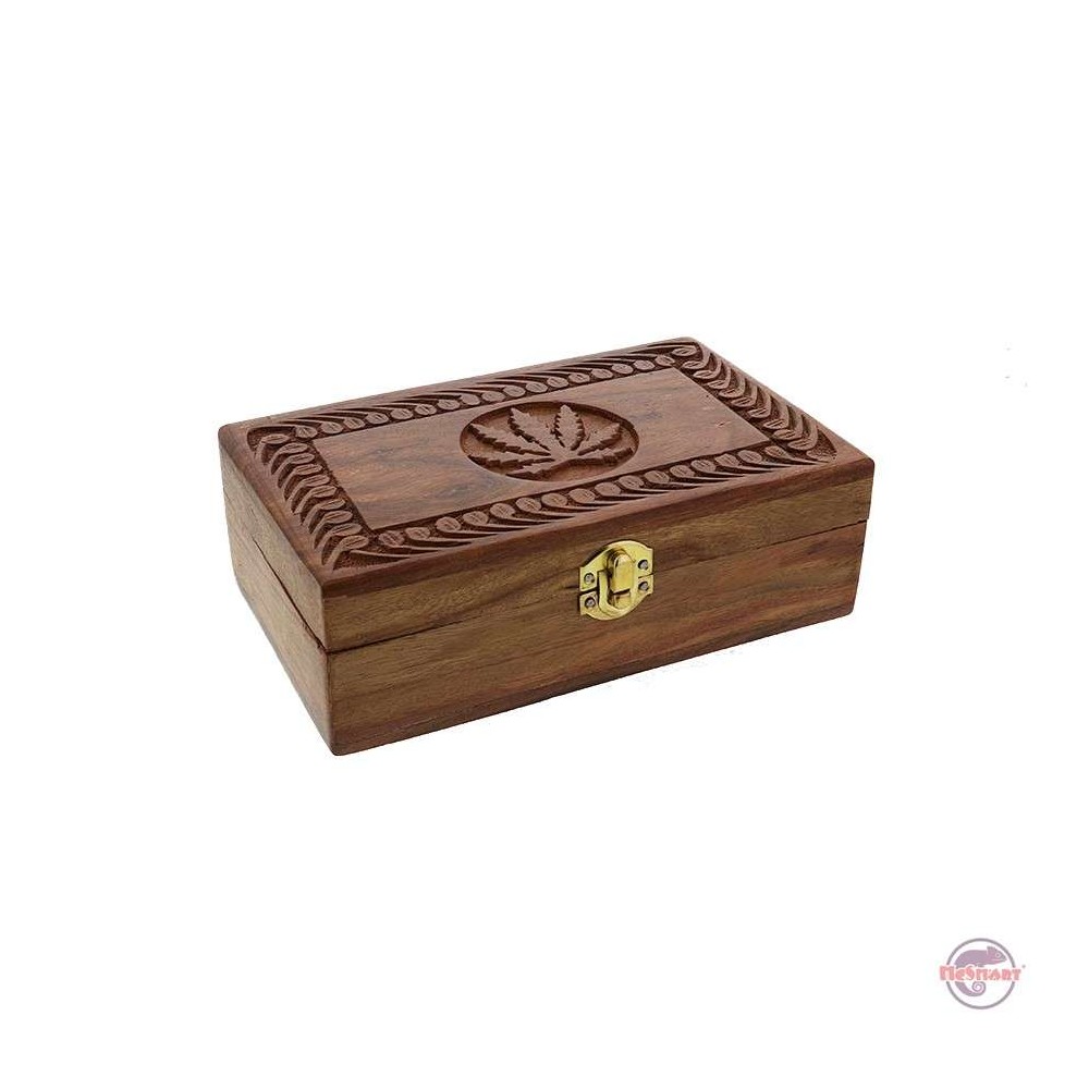 Wooden Box Leaf • 20x13x6