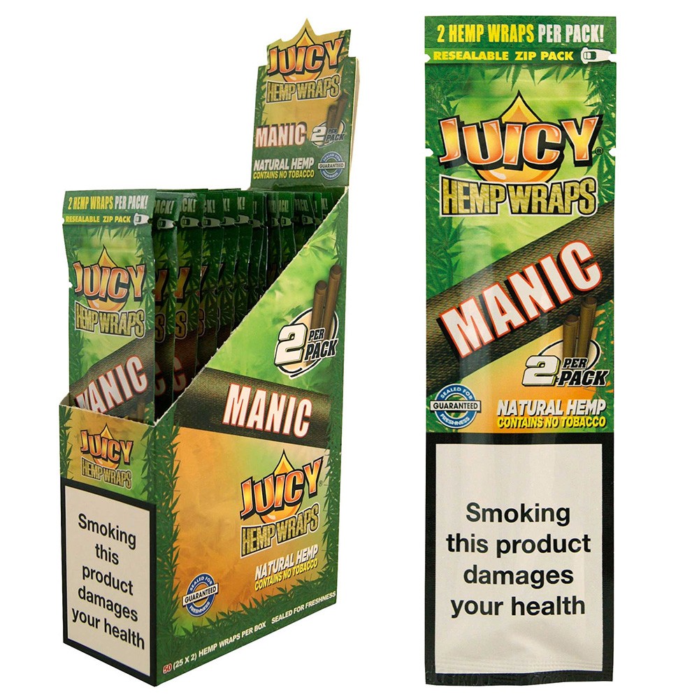 Juicy Jay's Hempwraps • Manic Mango • 25pck • 2L