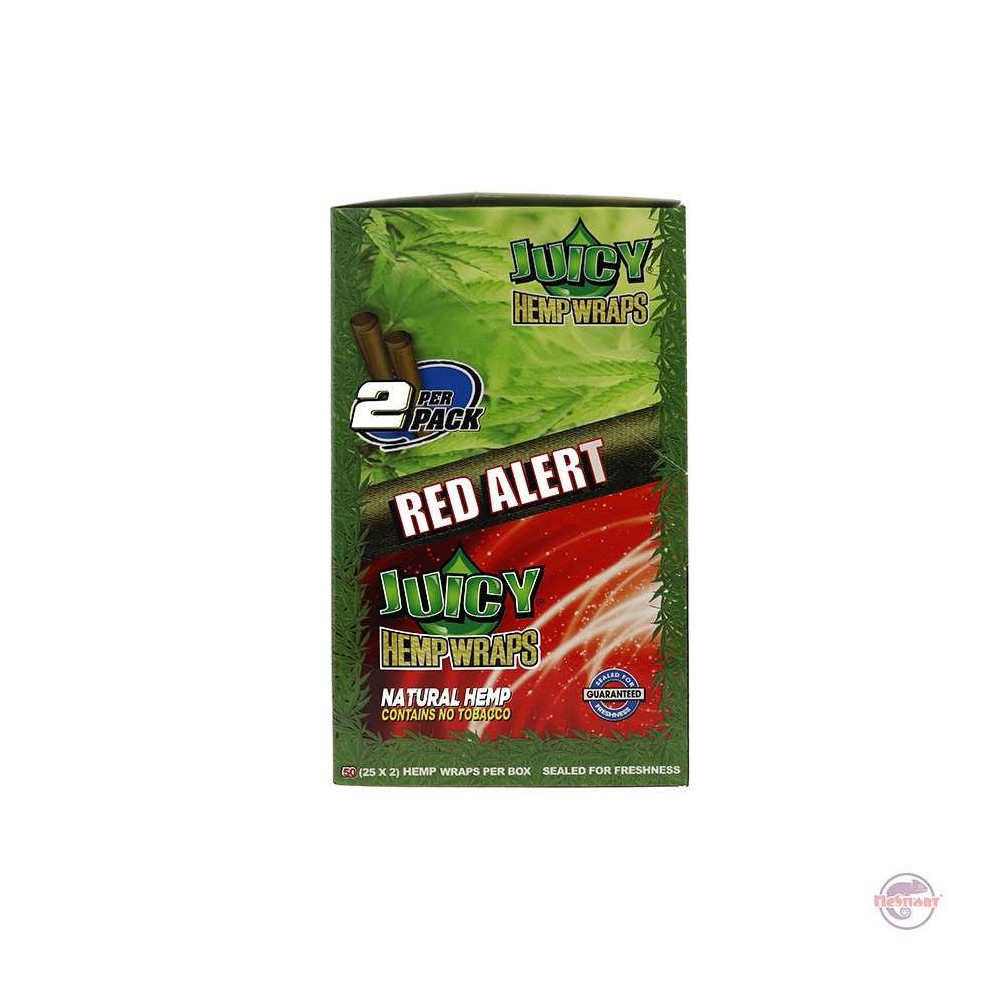 Juicy Jay's Hempwraps Red Alert • Strawberry Fields • 25pck • 2L