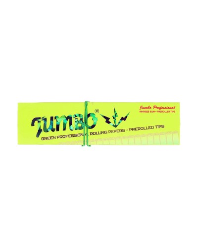 JUMBO Green king size slim • prerolled tips • box/24