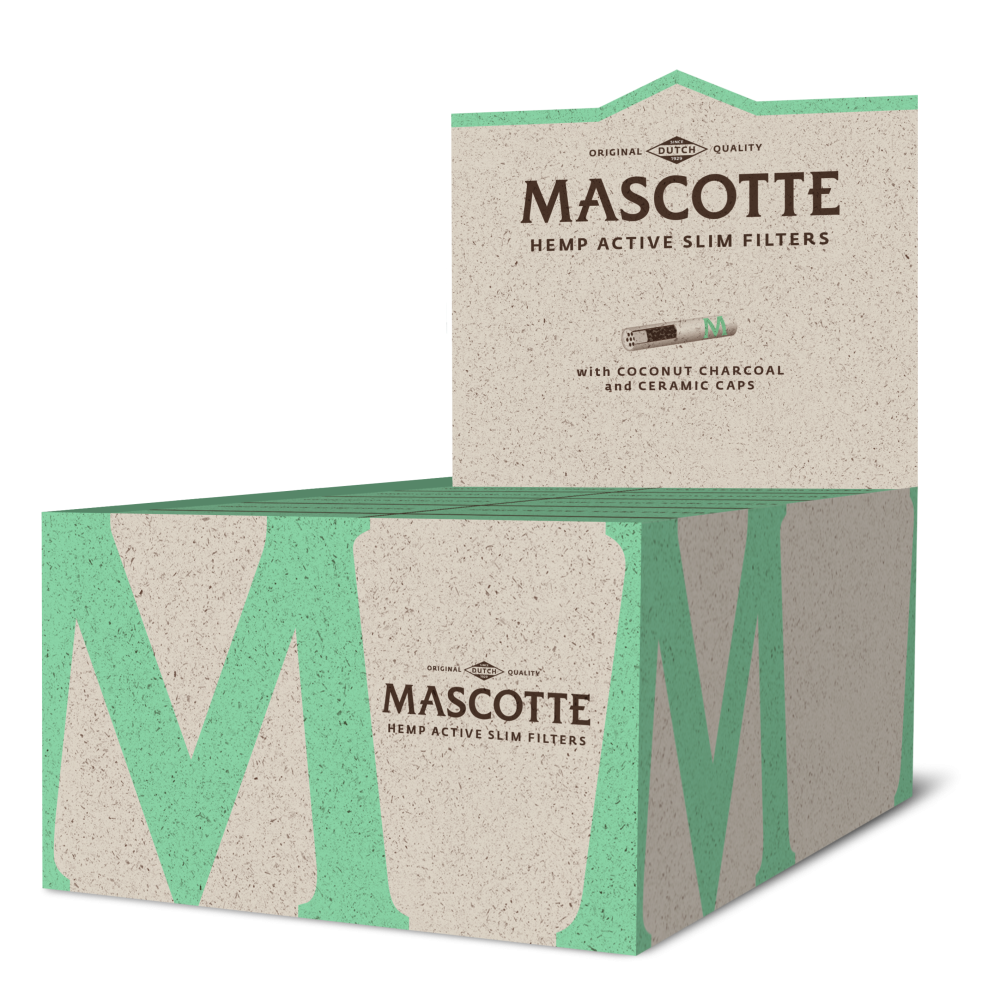 Mascotte Hemp Active Slim filters • 6mm • 10packs/34 filters