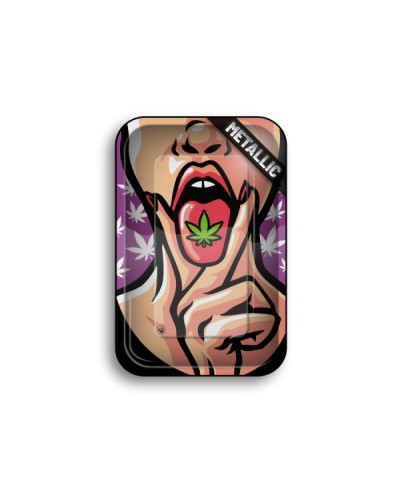 Metal Rolling Tray • 420 Girl • 1/4 • 275 mm x 175 mm