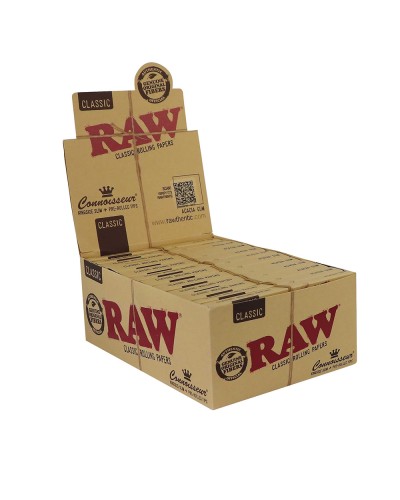 RAW Classic Connoisseur KS Slim • 50 Leaves/ 24 prerolled tips