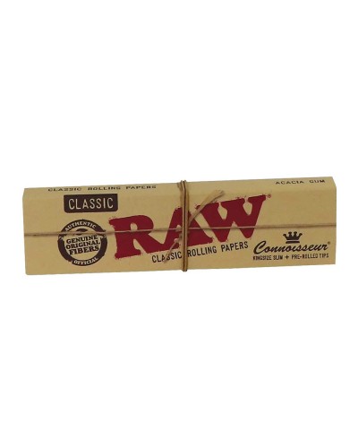 RAW Classic Connoisseur KS Slim • 50 Leaves/ 24 prerolled tips