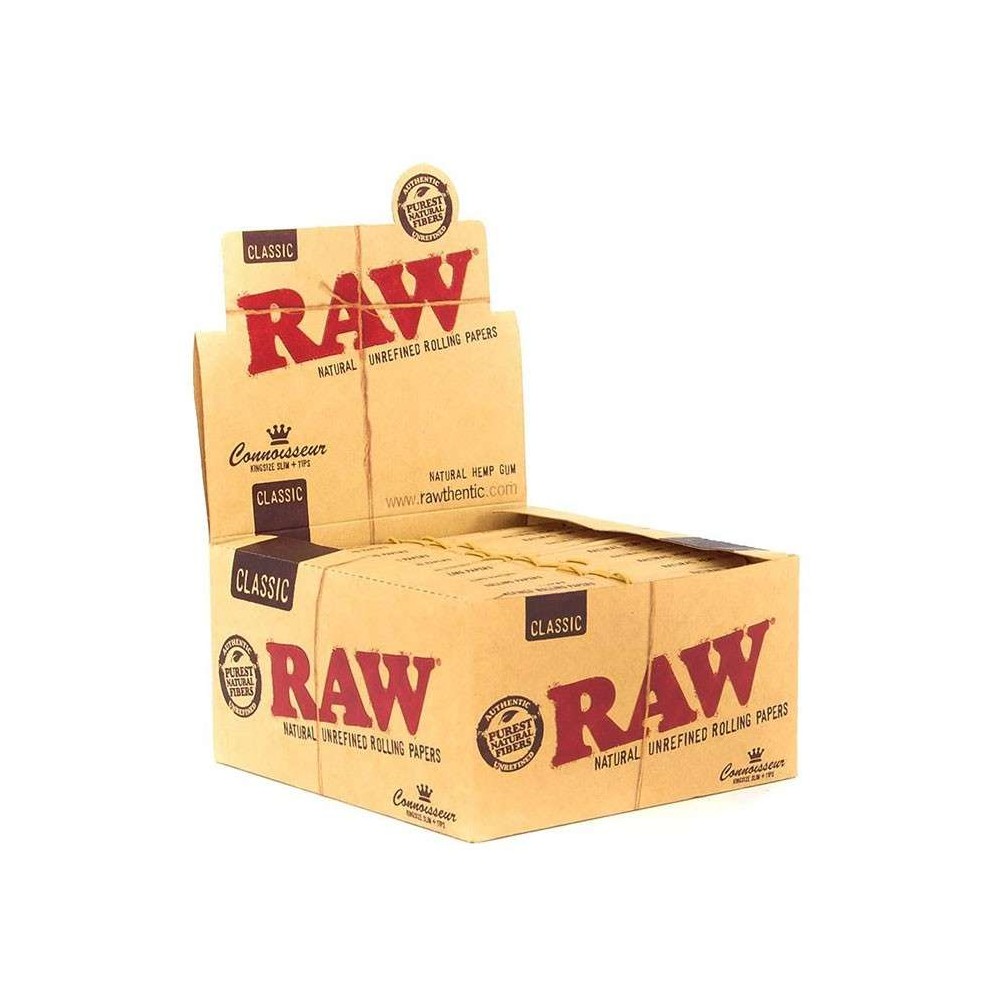 RAW Classic Connoisseur KS Slim • 50 leaves + tips • 24pcs