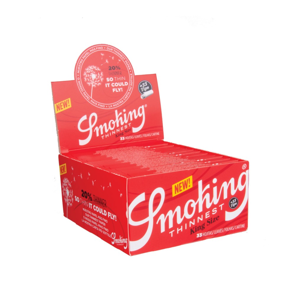 Smoking Thinnest K.S. Slim + Filter Tips • 24 pks • 33L + 33T