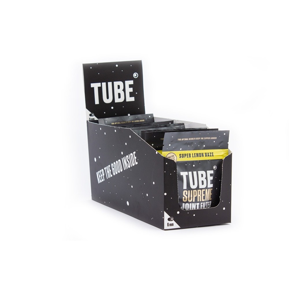 Tube supreme joint filter • 6mm • Lemon Haze display • 10x50pcs