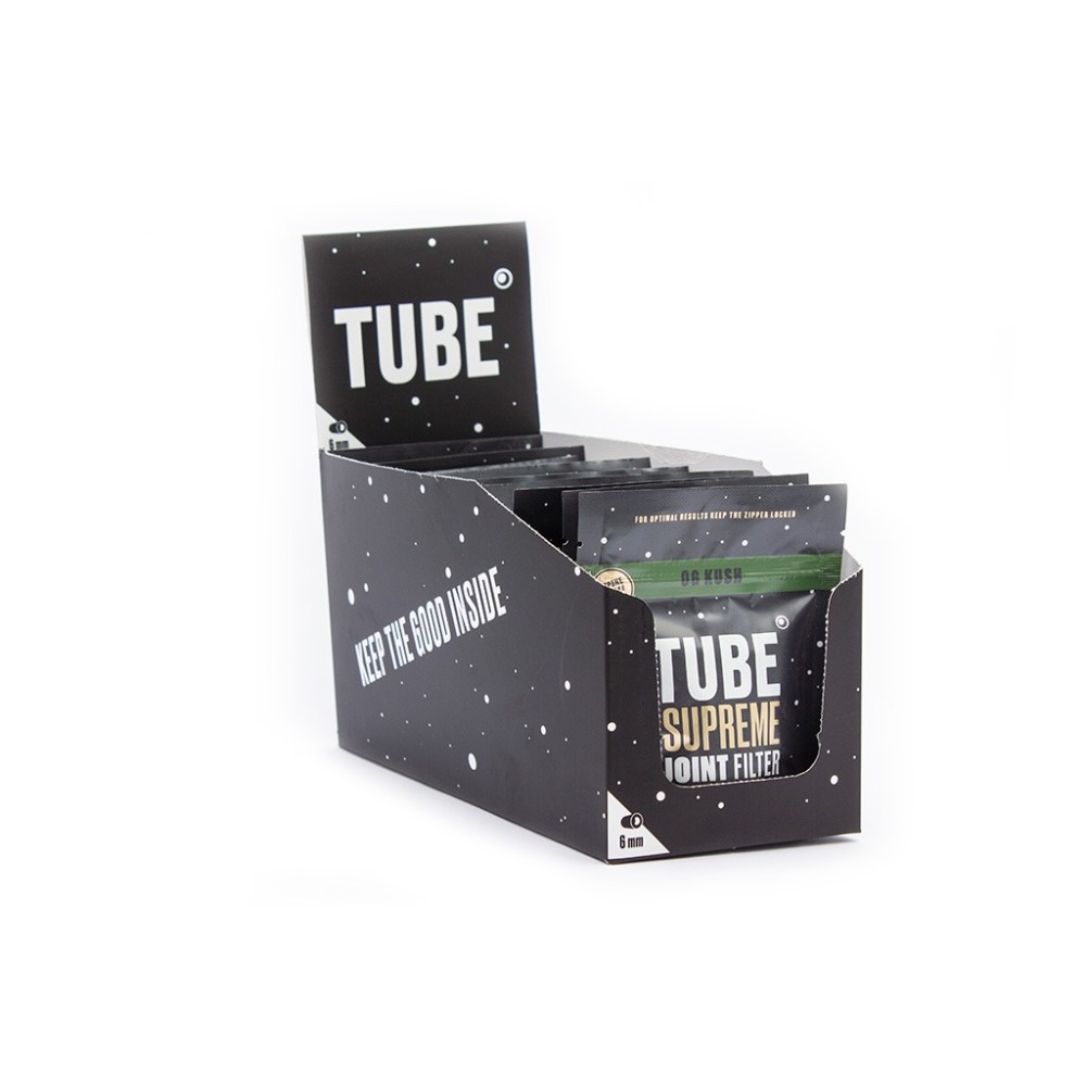 Tube supreme joint filter • 6mm • O.G. Kush display • 10x50 pcs