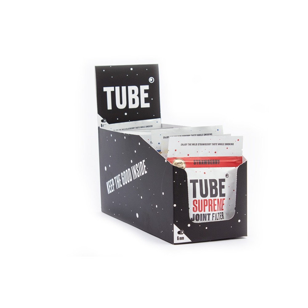 Tube supreme joint filter • 6mm • Strawberry display • 10x50pcs
