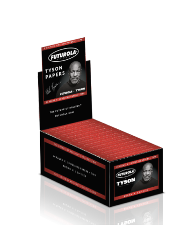Futurola • Tyson 2.0 Unbleached 1 1/4 Size + Tips Rolling Papers